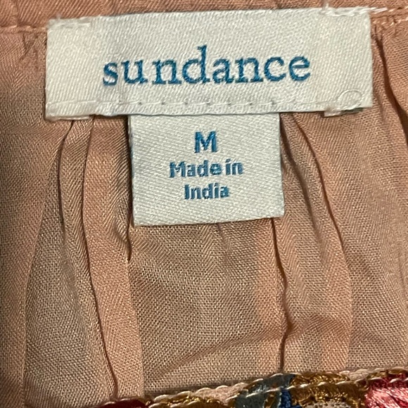 Sundance Boho Style Floral 100% Cupro Lined with Embroidered Trim Blouse. - Picture 5 of 5